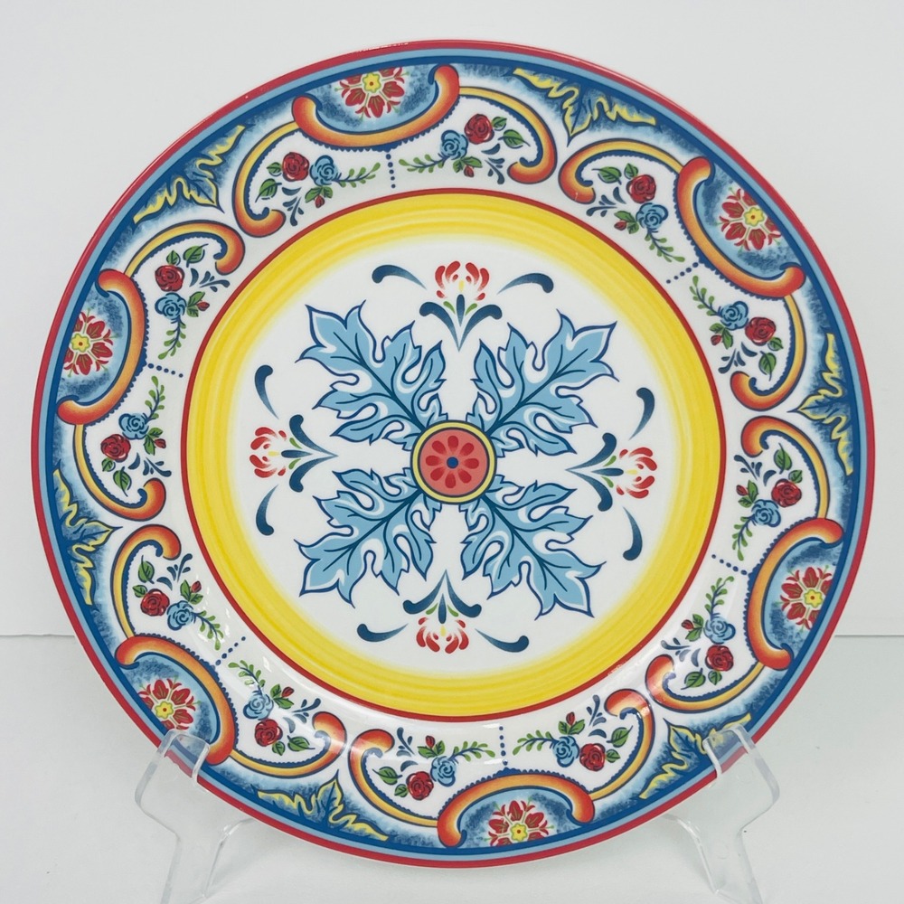 Euro Ceramica Salad Plate Zanzibar Multicolor Mediterranean Ceramic Excellent